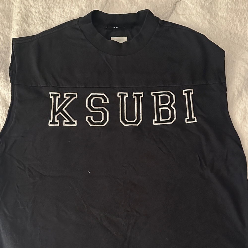 Ksubi Black Graphic Sleeveless Tee